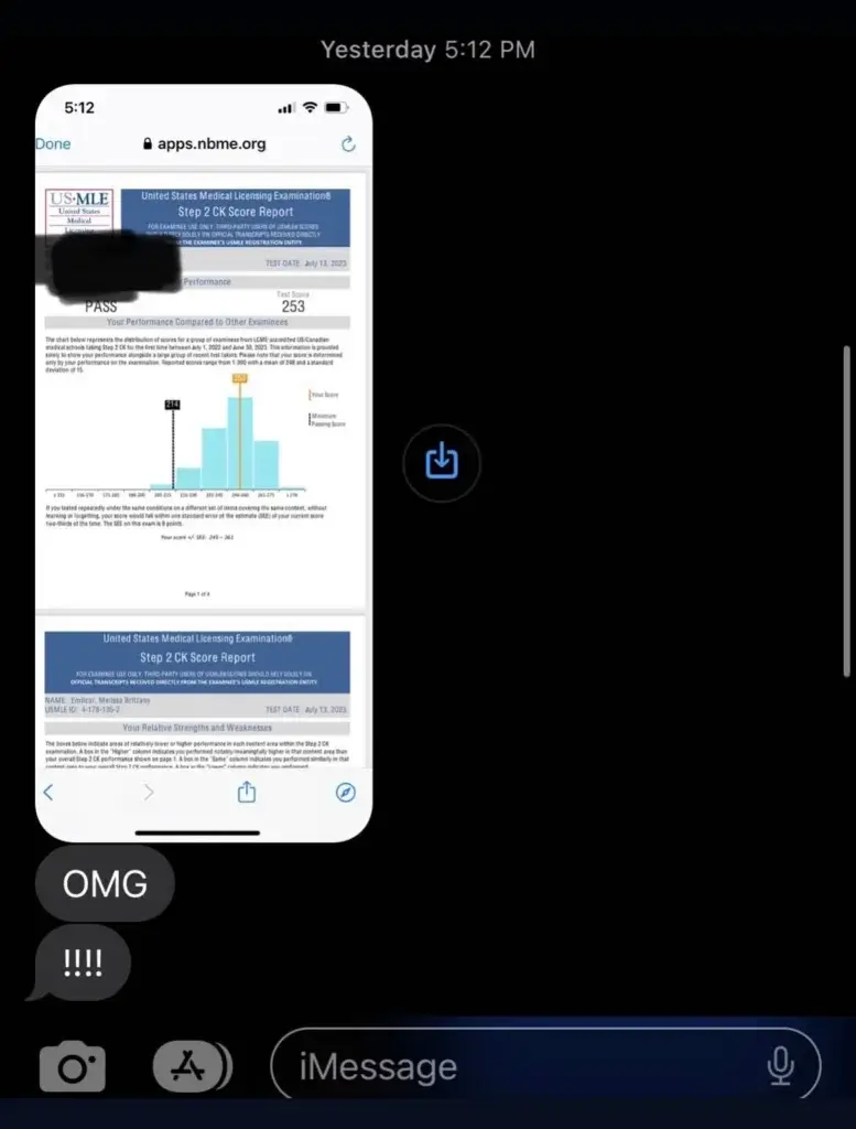 Step 2 Score Reaction