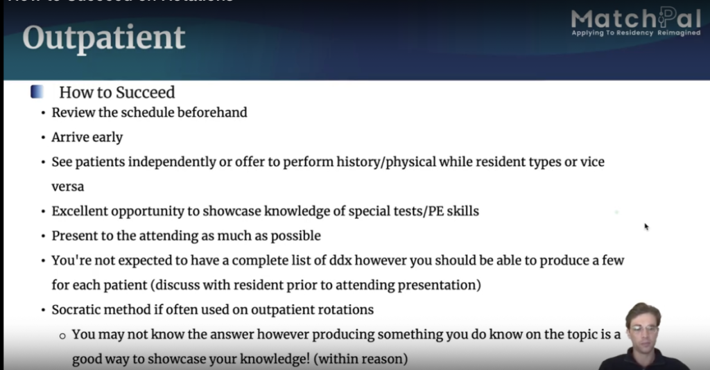 how to succeed on PMR away rotation